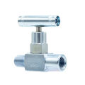 Pic Gauges Needle Valve, 1/4"MxF, Straight, CS, 6K psi NV-CS-1/4-GS-180-MXF