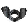 Zoro Select Wing Nut, 1/4"-20, Steel, Black Oxide, 0.5 in Ht, 1.11 in Max Wing Span, 2000 PK 14NWSB