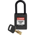 Brady Safekey Lockout Padlock Nylon Black 1.5" Plastic NYL-BLK-38PL-KD