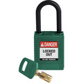 Brady Safekey Lockout Padlock Nylon Green 1.5" Plastic NYL-GRN-38PL-KD