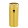 Glaro 12 gal Round Recycling Bin, Satin Brass P-1232BE-BE-P2