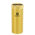 Glaro 12 gal Round Recycling Bin, Satin Brass P-1232BE-BE-P5