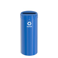 Glaro 15 gal Round Recycling Bin, Blue P-1242BL-BL-P2