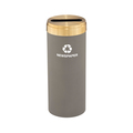 Glaro 15 gal Round Recycling Bin, Nickel/Satin Brass P-1242NK-BE-P3