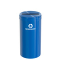 Glaro 23 gal Round Recycling Bin, Blue P-1542BL-BL-P3