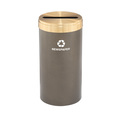 Glaro 23 gal Round Recycling Bin, Bronze Vein/Satin Brass P-1542BV-BE-P3