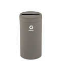 Glaro 23 gal Round Recycling Bin, Nickel P-1542NK-NK-P2