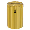 Glaro 33 gal Round Recycling Bin, Satin Brass P-2032BE-BE-P1