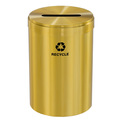 Glaro 33 gal Round Recycling Bin, Satin Brass P-2032BE-BE-P5