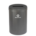 Glaro 41 gal Round Recycling Bin, Silver Vein P-2042SV-SV-P3