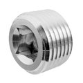 Zoro Select Square Socket Plug, Aluminum, 1 1/4 ZUSA-PF-9572