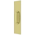 Deltana Push Plate With Handle 3-1/2" X 15 " - Handle 5 1/2" Bright Brass PPH55U3