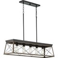 Progress Lighting Briarwood Five-Light Linear Chandelier P400048-020