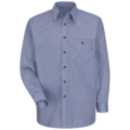 Red Kap Mns Ls Blue/Cream Mini Plaid Shirt, 2XL SP74WB XXL345