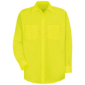 Red Kap Ls Hi-Vis Yellow Workshirt, L SS14YE LN L