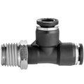 Usa Industrials Nylon Push to Connect Fitting - Male Run, 5/32" Tube Size, Black ZUSA-TF-PTC-582