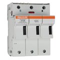 Mersen Fuse Holder, 50A Amp Range, 800V AC/1000V DC Volt Rating, 3 Poles, Pressure Plate Q331145