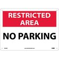 Nmc Restricted Area No Parking Sign, RA20AB RA20AB