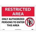 Nmc Restricted Area Only Authorized Persons Sign, RA24AB RA24AB