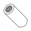 Zoro Select Round Standoffs, #8-32 Thrd Sz, 7/8 in Bd L, Nylon 5/16 in OD 311408RFN