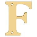 Deltana Residential Letter F Lifetime Brass 4" RL4F-CR003