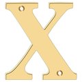 Deltana Residential Letter X Lifetime Brass 4" RL4X-CR003