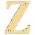 Deltana Residential Letter Z Lifetime Brass 4" RL4Z-CR003