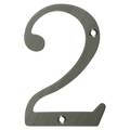 Deltana Numbers, Solid Brass Antique Nickel 6" RN6-2U15A