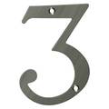 Deltana Numbers, Solid Brass Antique Nickel 6" RN6-3U15A