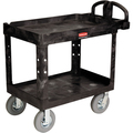 Rubbermaid Commercial Rubbermaid® Utility Cart with Pneumatic Wheels, 44" x 25" x 37", Black, 1/Each RUB481