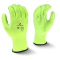 Radians Polyurethane Hi-Vis Coated Gloves, Palm Coverage, Yellow, 2XL, PR RWG22TXXL