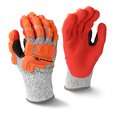 Radians Hi-Vis Cut Resistant Impact Coated Gloves, A5 Cut Level, Foam Nitrile, M, 1 PR RWG603RM