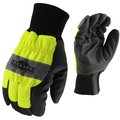 Radians Hi-Vis Cold Protection Gloves, Thermal Lining, XL RWG800XL