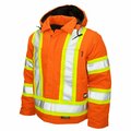 Tough Duck Safety Insulated Duck Jacket, Orng.2XL S45721