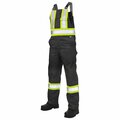 Tough Duck Unlined Safety Overall, S76931-BLACK-4XL S76931
