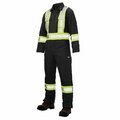 Tough Duck Insulated Duck Safety Coverall, Black, S S78711