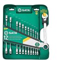 Sata Metric Double Ratcheting Wrench Set, 12 ST09066-02