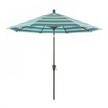 March Patio Umbrella, Octagon, 102.38" H, Sunbrella Fabric, Seville Seaside 194061040218