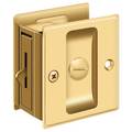 Deltana Pocket Lock, 2-1/2" X 2-3/4" Privacy Lifetime Brass SDL25CR003