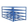 Zoro Select Starter Horizontal Sheet Storage Rack, 102 in D, 54 in W, 5 Shelves, Blue SHEET-R-57