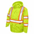 Tough Duck Safety Rain Jacket, SJ352-FLGR-4XL SJ352