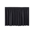 National Public Seating Stage Shirred Pleat Skirting, 8"H x 96"L, Black SS8-96-10