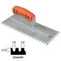 Superior Tile Cutter And Tools U-Notch Trowel, 1/8" x 1/8" x 3/16 ST407PF