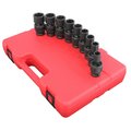 Sunex 1/2" Drive Standard Impact Socket Set, SAE, 9 pcs 2657