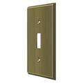 Deltana Single Switch Cutout Switch Plate, Number of Gangs: 1 Solid Brass, Antique Brass Finish SWP4751U5