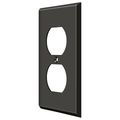 Deltana Double Outlet Switch Plate, Number of Gangs: 1 Solid Brass, Oil Rubbed Bronze Finish SWP4752U10B