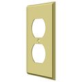 Deltana Double Outlet Switch Plate, Number of Gangs: 1 Solid Brass, Polished Brass Finish SWP4752U3
