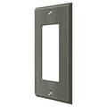 Deltana Single Rocker Switch Plate, Number of Gangs: 1 Solid Brass, Antique Nickel Finish SWP4754U15A