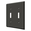 Deltana Double Standard Switch Plate, Number of Gangs: 2 Solid Brass, Oil Rubbed Bronze Finish SWP4761U10B