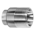 Usa Industrials Sanitary Fitting, 304SS Polished, Male Straight, 4" QC x NPT Male ZUSA-STF-BW-150